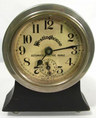 Vtg 1920s Westinghouse Automatic Electric Range Alarm Clock / Partially