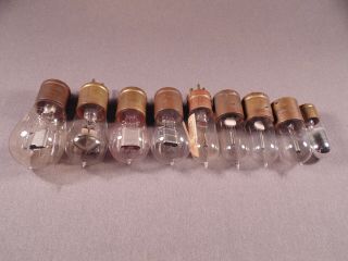 9 Brass Base Collectible Antique Radio Amplifier Vacuum Tubes for Display 3