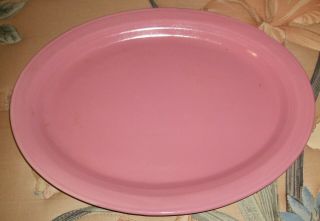 Vintage Coors Mello Tone Pottery 12 " X 9 " Pink Platter