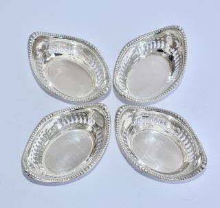 C1868 - 1884 Set Of 4 Antique Gorham Sterling Silver Bonbon/nut Dishes