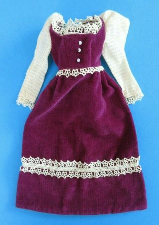 Vintage Barbie - Victorian Velvet 3431 Long Purple Velvet Dress