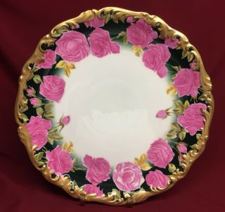 Antique T&v Limoges 13 (1/2) " Hand Painted Charger
