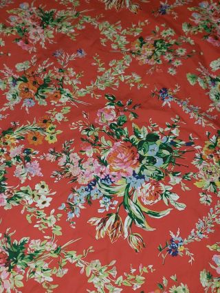 Vintage Ralph Lauren Beach House Floral Duvet Sheet Full Or Queen Size