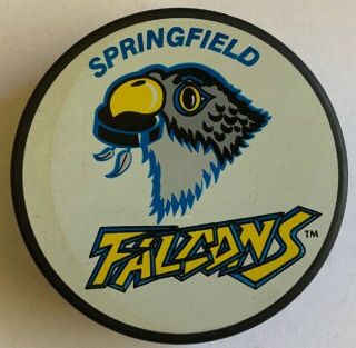 Springfield Falcons Vintage American Hockey League Vegum Made In Slovakia Puck