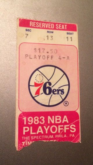 83 Nba World Championship Finals Game 1 Ticket Stub - Los Angeles Lakers Vs 76ers
