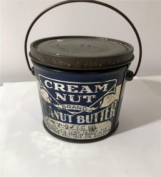 Vintage 1 Lb Cream Nut Brand Peanut Butter Tin Grand Rapids Mi