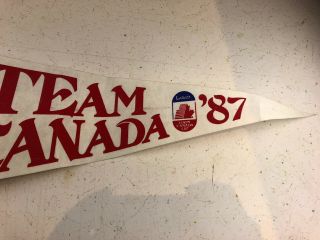 Vintage 1987 Canada Cup Pennant,  Hockey Team Canada 3