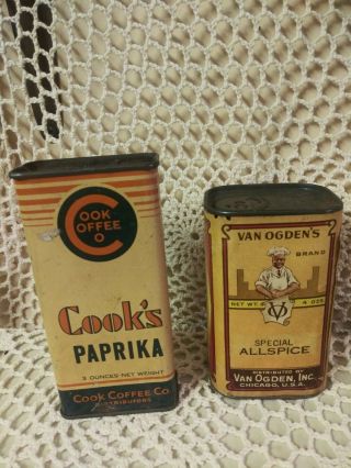 Vintage Spice Cans Cook 