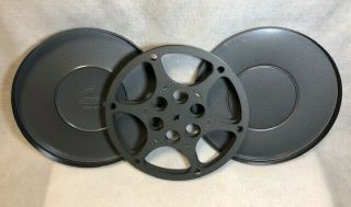 Vintage 16mm 800 Ft.  10 1/2 X 3/4 Inch Metal Movie Film Reel With Canister
