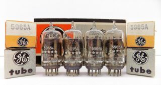 4 N.  O.  S Vintage General Electric 5 Star 12av7/5965a Tubes W/matched Dates