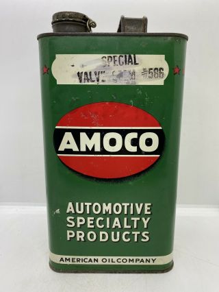 Vintage Amoco American Oil Co.  Automotive Specialty Products Advertising Tin Can