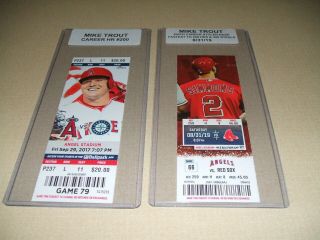 Angels Mike Trout Career Home Run Hr 200 & Career Stolen Base 200 Tickets