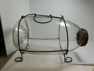 Vintage Cf Orvis Glass Minnow Trap Manchester Antique