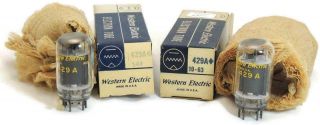 2 Vintage Western Electric 429a Vacuum Tubes Date Code 6352 & 6852 (a)