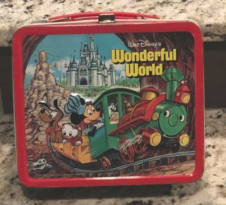 Vintage Aladdin Walt Disney Wonderful World Metal Lunchbox Lunch Box Lunchbox