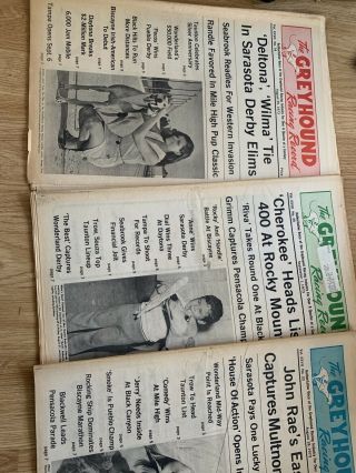 3 Issues: THE GREYHOUND RACING RECORD 1973 Greyhound Publications Inc. 3