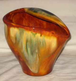 Vtg Royal Haeger Sea Shell Drip Glaze Vase Euc