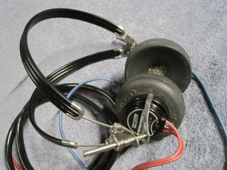 Vintage Headphones For Ambco Model 610 Otometer Audiometer Hearing Tester
