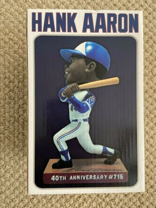 Mlb Atl Atlanta Braves Bobblehead Baseball Hank Aaron 40th Anniversary 715