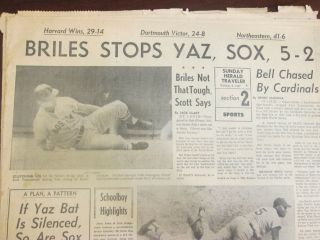 1967 World Series Game 3 Write Up From St.  Louis - - Cardinals Vs.  Boston Red Sox