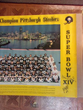 Vintage Pittsburgh Steelers Bowl IXV Champions Team Photo Poster 24 x 32 2