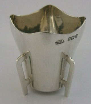 Arts & Crafts Solid Sterling Silver Whisky Tot Cup 1911 Antique
