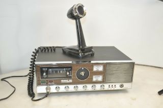 Vintage Bearcat 23c Base Station Cb Radio And Mike - Turns On -