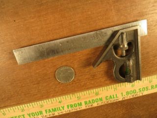 Vintage Brown & Sharpe - Tempered No.  4 - 6 Inch Combination Square - Usa Tools