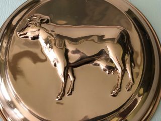 Vintage Farm Dairy Cow Hanging Copper Tin Lined Kitchen Jell - O Butter Cake Mold 2