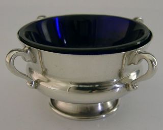 Arts & Crafts Sterling Silver Salt Cellar Bowl Antique 1914 76g 3 Inch