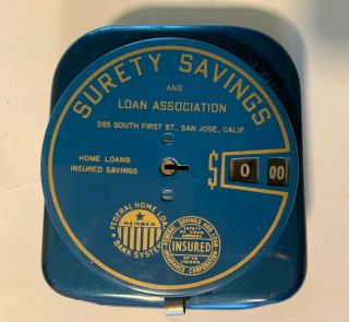 Vintage Advertising Add - O - Matic Bank Promo Surety Savings And Loan San Jose,  Ca.