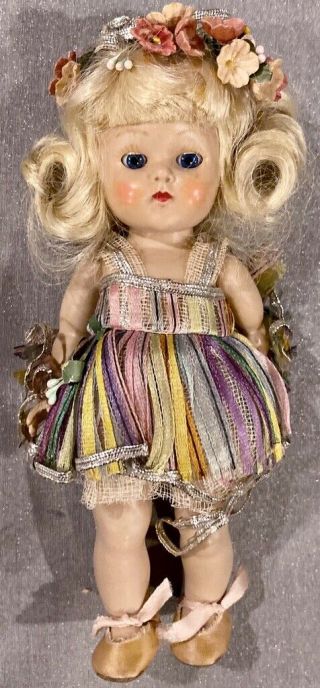Vintage 50 ' s Strung Ginny Doll in Outfit 2