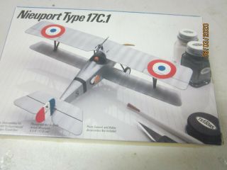 Vintage 1 48 Neiuport Type 17c.  1 Model Airplane Nos Open Box Kit