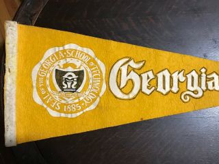 Vintage Georgia Tech University Pennant Ga Tech Yellowjackets