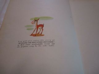 Vintage Child ' s CHRISTMAS SANTA Story Book RUDOLPH THE RED - NOSED REINDEER May 2