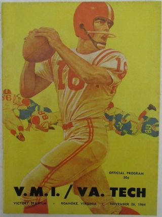 1964 Virginia Tech Vs.  Virginia Military Institute Football Game Program 148789