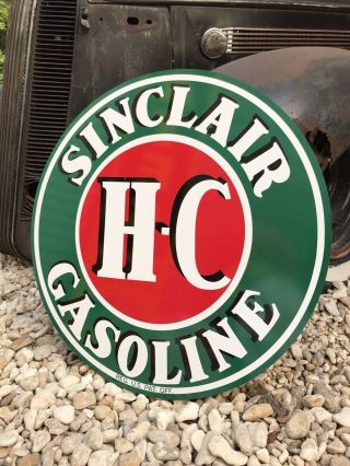 Antique Vintage Old Style Sinclair Hc Gasoline Sign