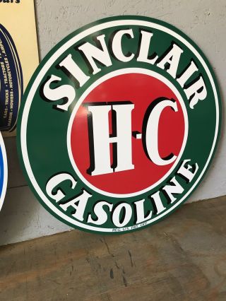 Antique Vintage Old Style Sinclair HC Gasoline Sign 3