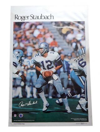 1978 Sports Illustrated Roger Staubach Poster Measures 24 " X 36 "