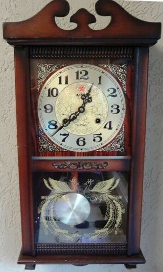 Vintage Zenon 31 Day Chiming Wall Clock With Chime Silencer