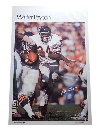1978 Sports Illustrated Walter Payton Poster Measures 24 " X 36 "