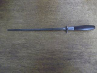 Vintage Superior U.  S.  A Knife Sharpening Steel Honing Rod Wood Usa