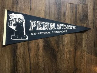 Penn State Nittany Lions 1982 National Champions Pennant College University