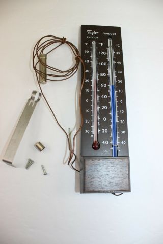 Vtg Indoor Outdoor Thermometer Taylor Instruments 5326 - 1 Grove - Park Sybron