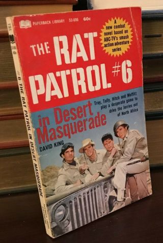Vtg Paperback Rat Patrol Tv Tie - In 6 Desert Masquerade David King War 1st Print