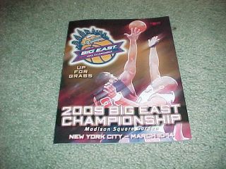 2009 Big East Championship Basketball Program Louisville Cardinals Champs