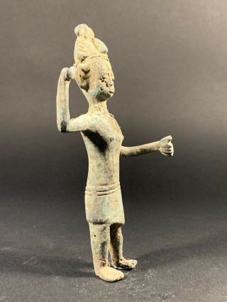 Museum Quality Ancient Luristan Bronze Statuette Of A Goddess - Circa 1000bce