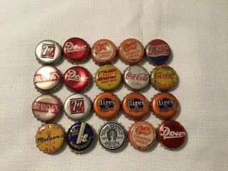 Vintage Bottle Caps Hires Dow Coke 7up Orange Olympia Beer