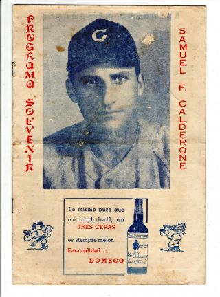 1949 Orig Cuban Baseball Official Score Card Box - Scores Records Sam Calderone