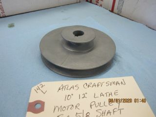 Atlas Craftsman 10 " 12 " Metal Lathe 2 Step Motor Pulley 10 - 428 5/8 " Shaft